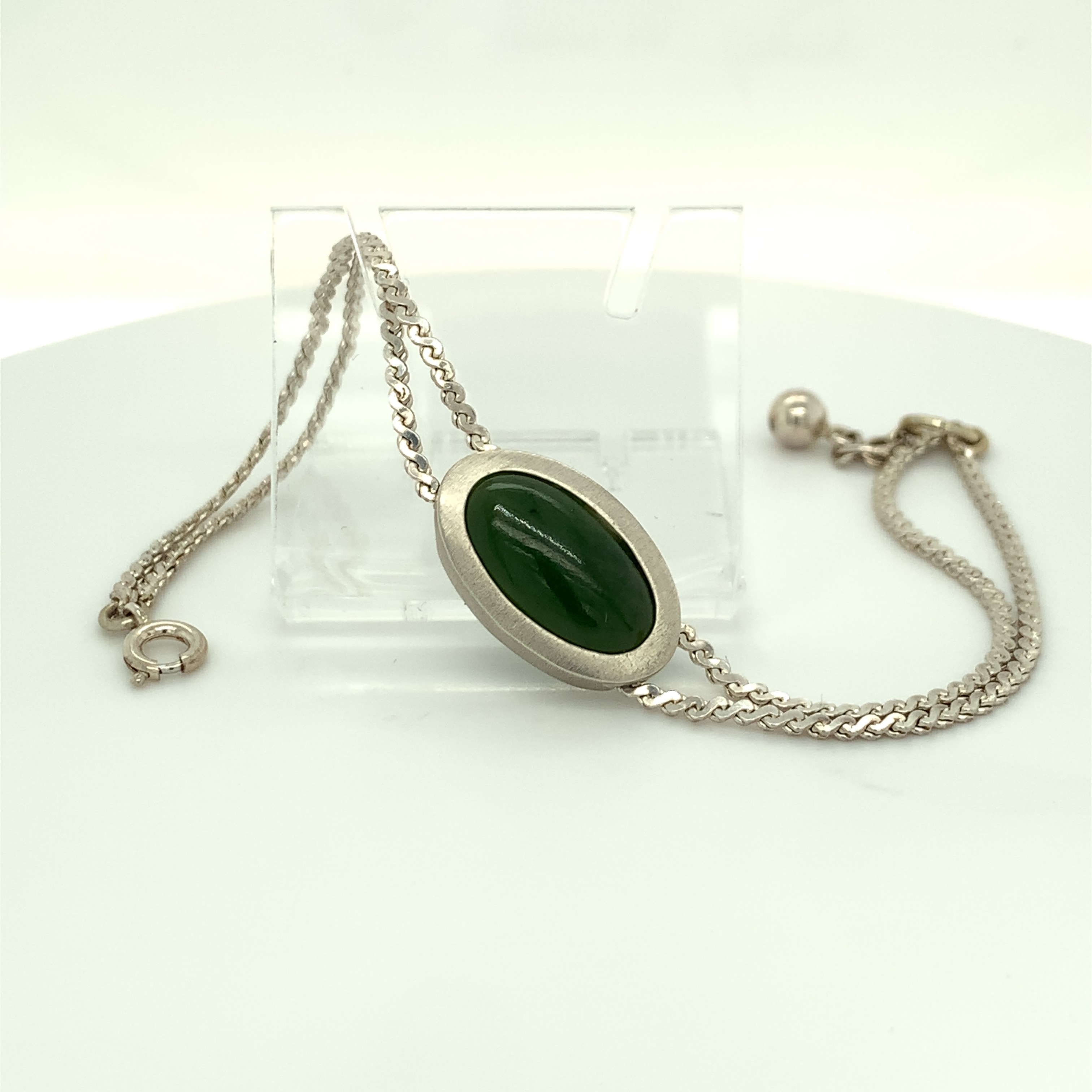 Silberarmband Jade (Silber 925)