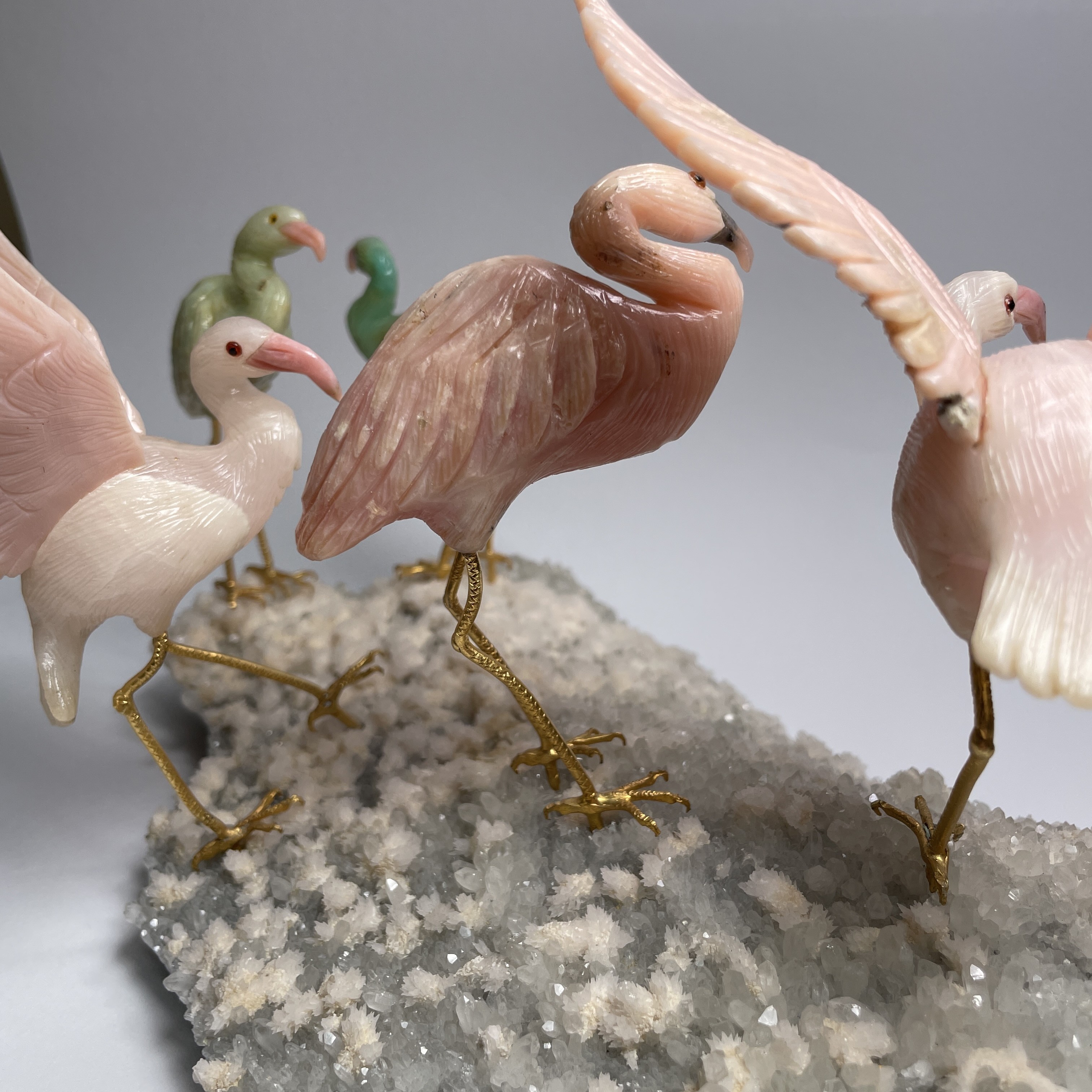 Flamingo Familie Gravur Großstufe