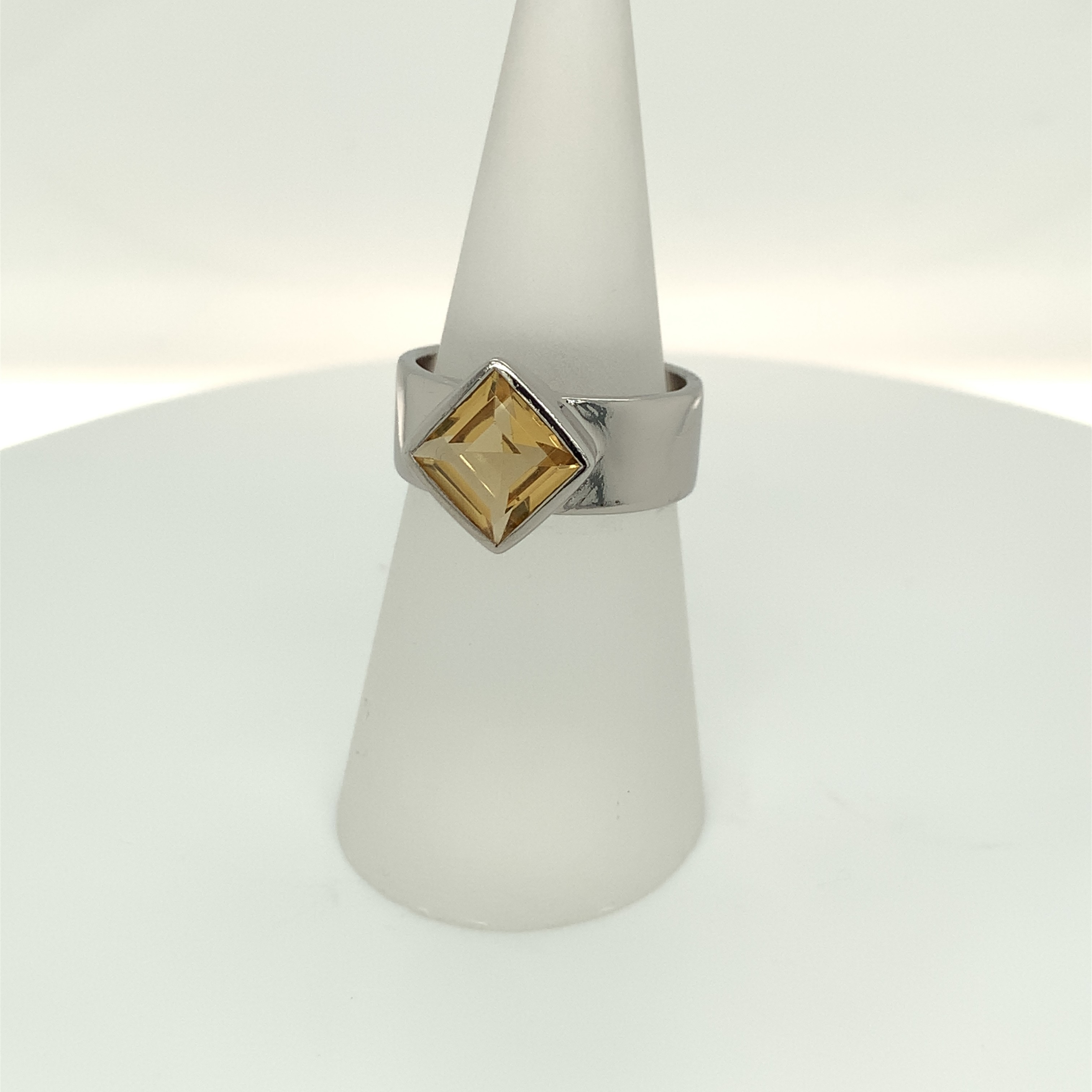 Citrin Ring Silber 925/-