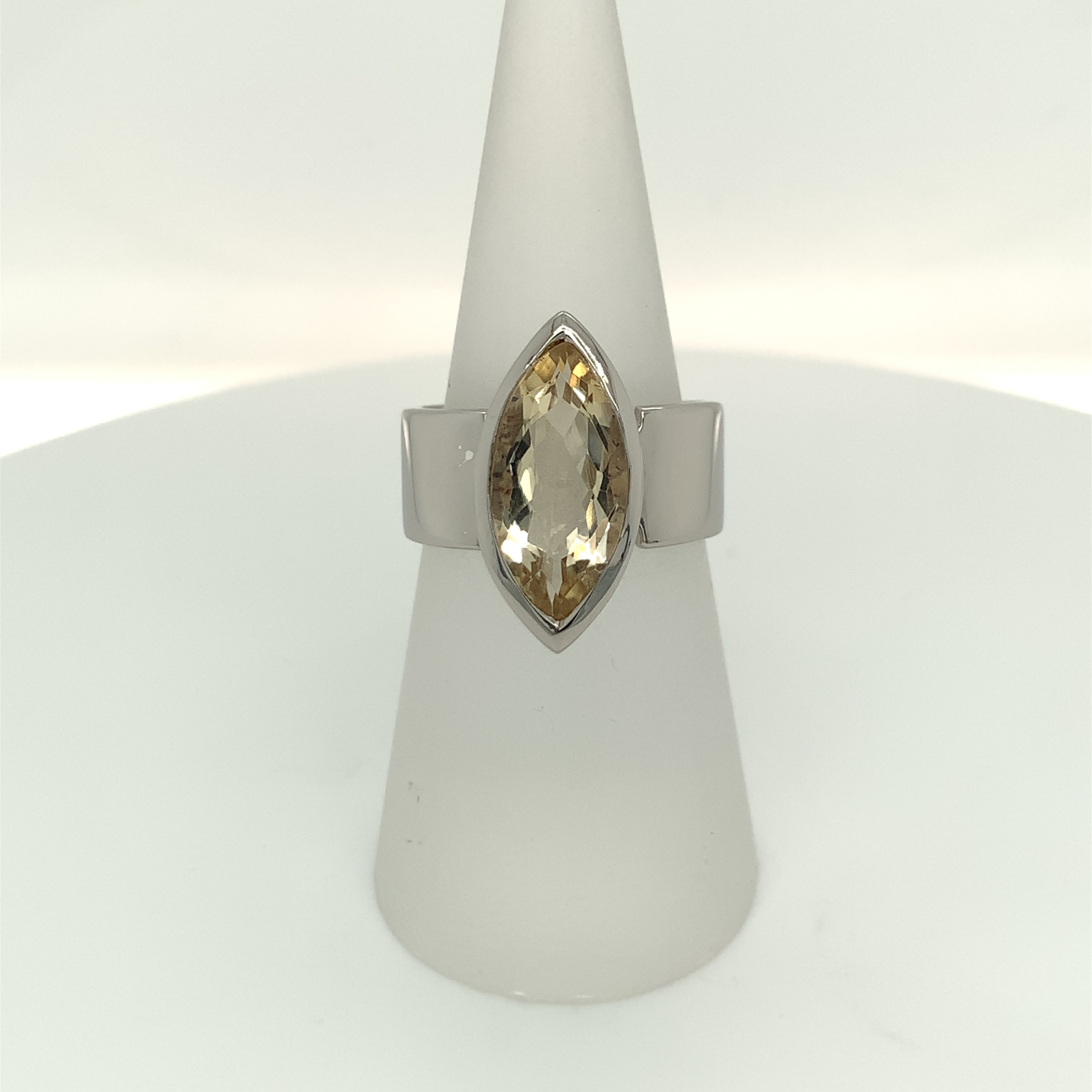 Citrin Ring Silber 925/-
